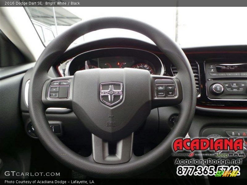 Bright White / Black 2016 Dodge Dart SE