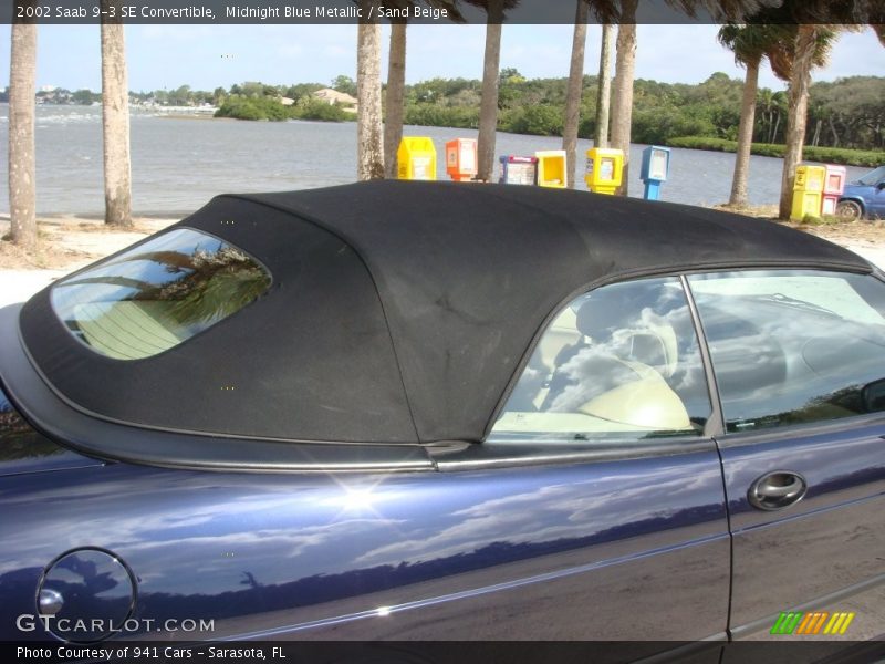 Midnight Blue Metallic / Sand Beige 2002 Saab 9-3 SE Convertible