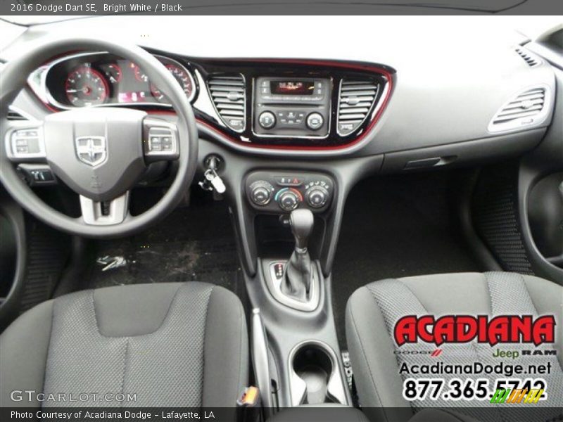 Bright White / Black 2016 Dodge Dart SE