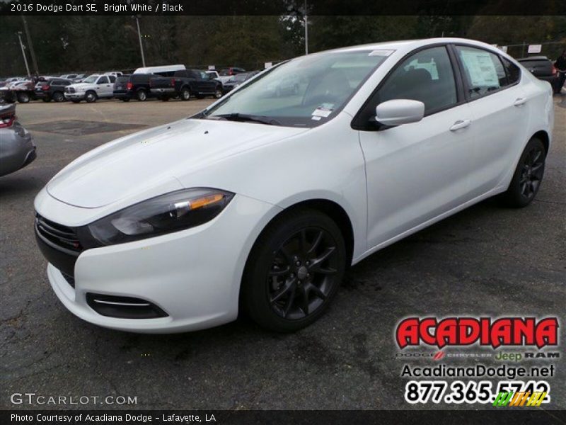 Bright White / Black 2016 Dodge Dart SE