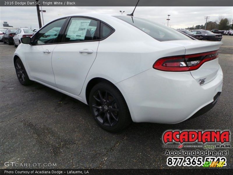 Bright White / Black 2016 Dodge Dart SE