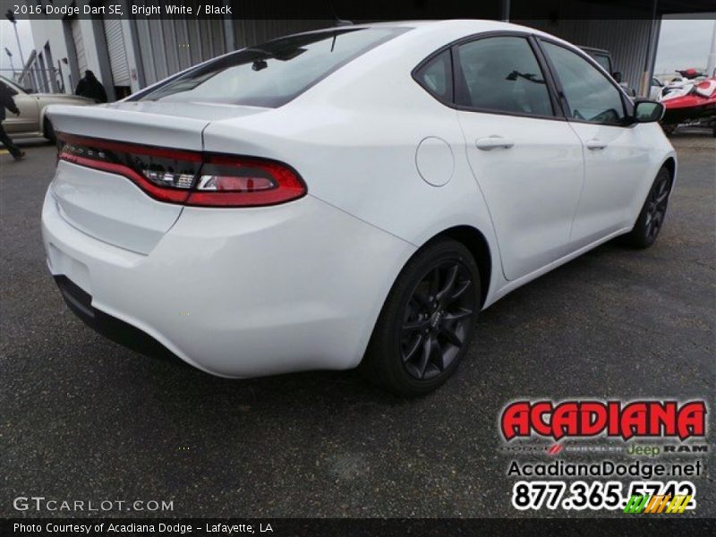 Bright White / Black 2016 Dodge Dart SE
