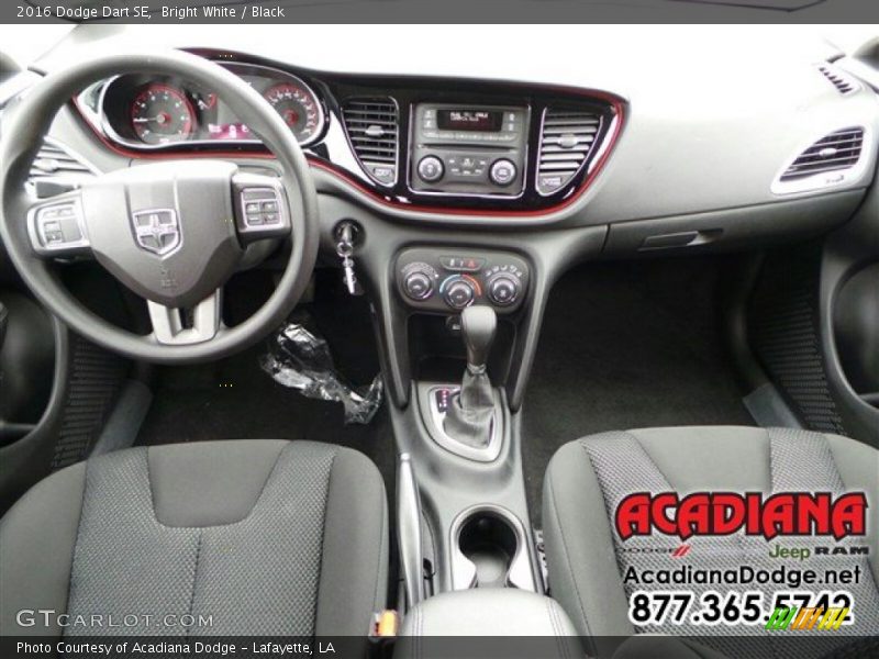 Bright White / Black 2016 Dodge Dart SE