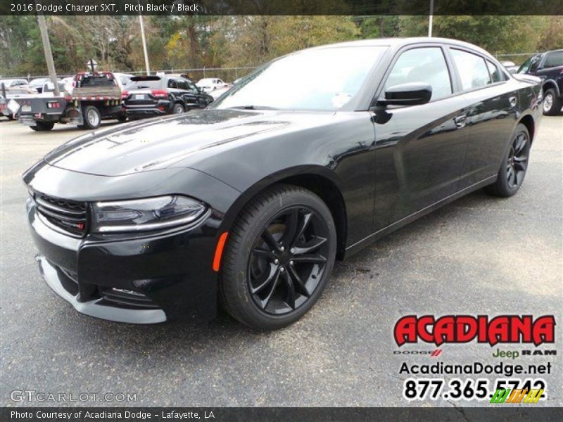 Pitch Black / Black 2016 Dodge Charger SXT