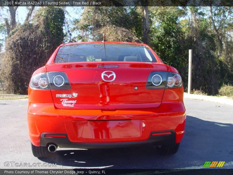 True Red / Black 2007 Mazda MAZDA3 i Touring Sedan