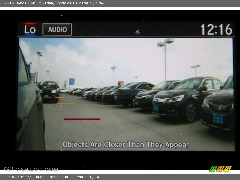 Cosmic Blue Metallic / Gray 2016 Honda Civic EX Sedan