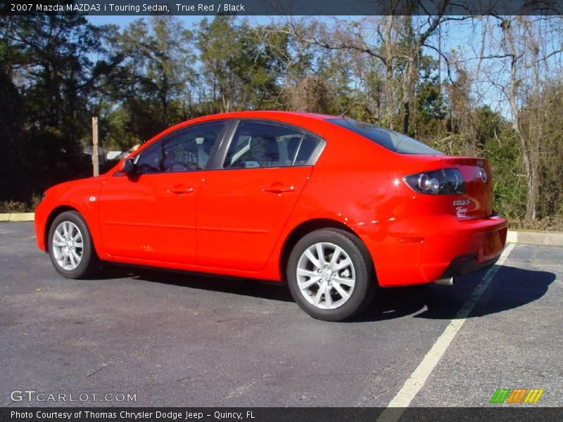 True Red / Black 2007 Mazda MAZDA3 i Touring Sedan