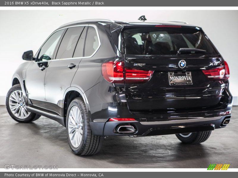 Black Sapphire Metallic / Black 2016 BMW X5 xDrive40e