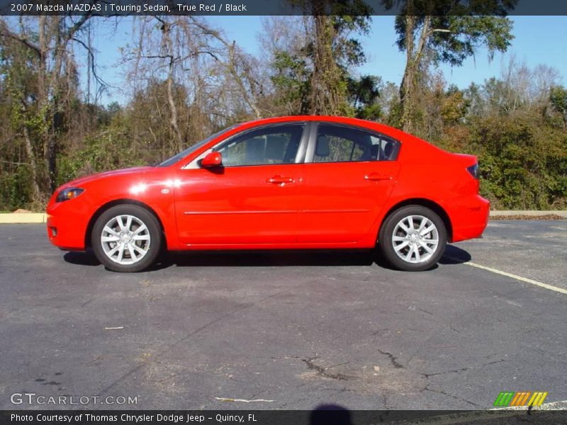 True Red / Black 2007 Mazda MAZDA3 i Touring Sedan