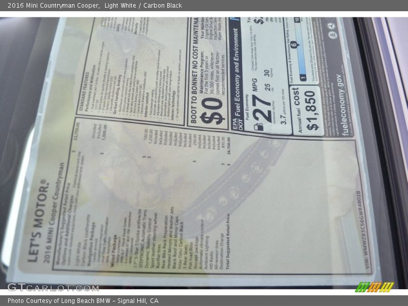 Light White / Carbon Black 2016 Mini Countryman Cooper