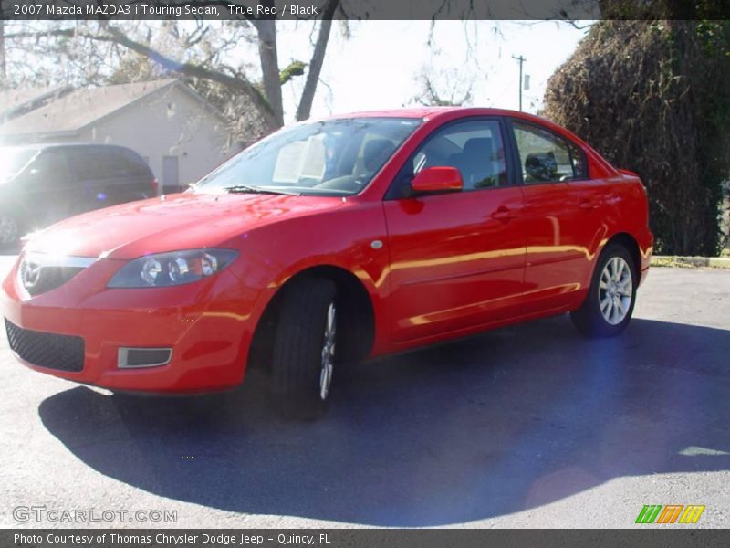 True Red / Black 2007 Mazda MAZDA3 i Touring Sedan