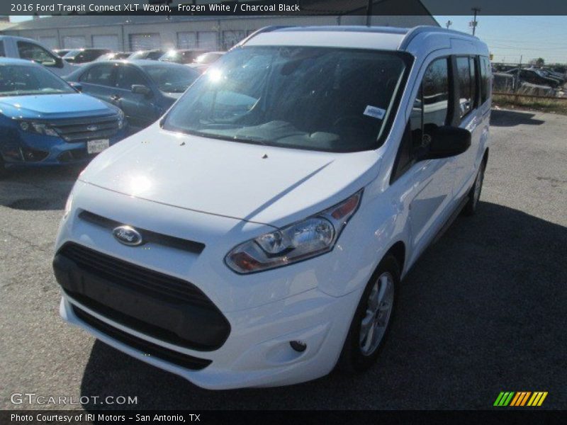 Frozen White / Charcoal Black 2016 Ford Transit Connect XLT Wagon