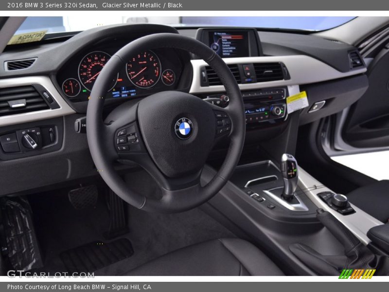Glacier Silver Metallic / Black 2016 BMW 3 Series 320i Sedan