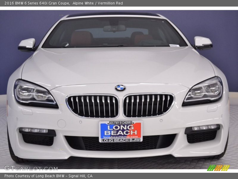 Alpine White / Vermillion Red 2016 BMW 6 Series 640i Gran Coupe