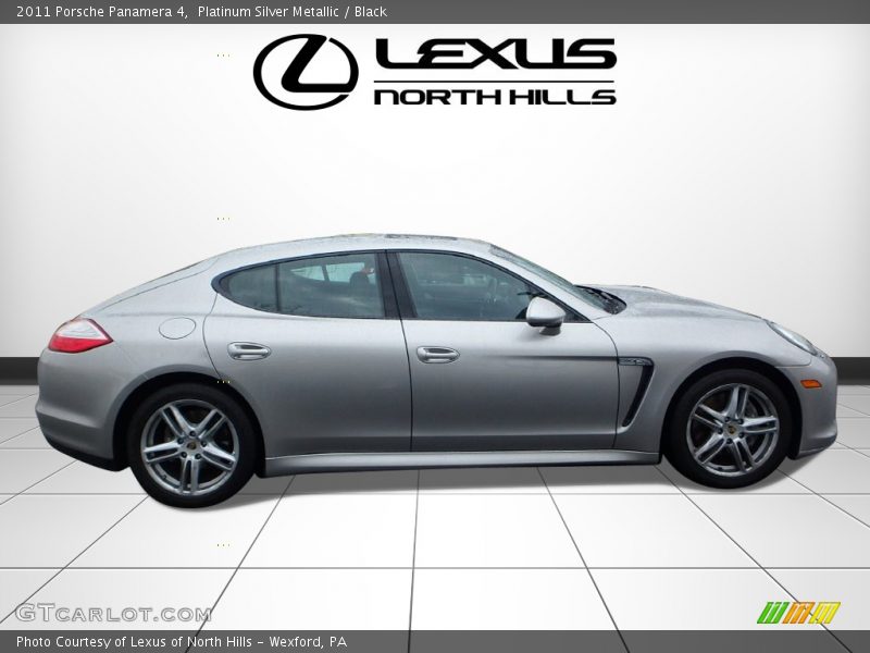 Platinum Silver Metallic / Black 2011 Porsche Panamera 4