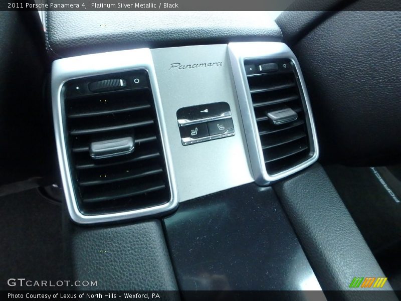 Platinum Silver Metallic / Black 2011 Porsche Panamera 4