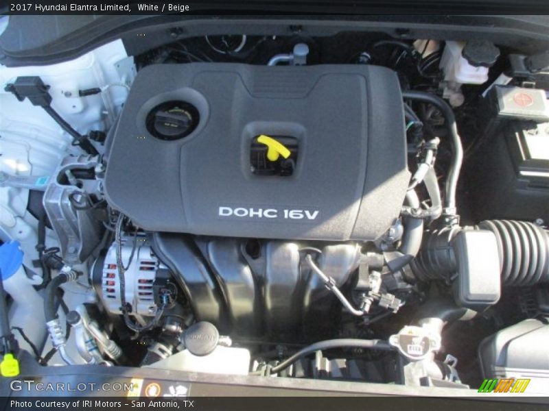 White / Beige 2017 Hyundai Elantra Limited