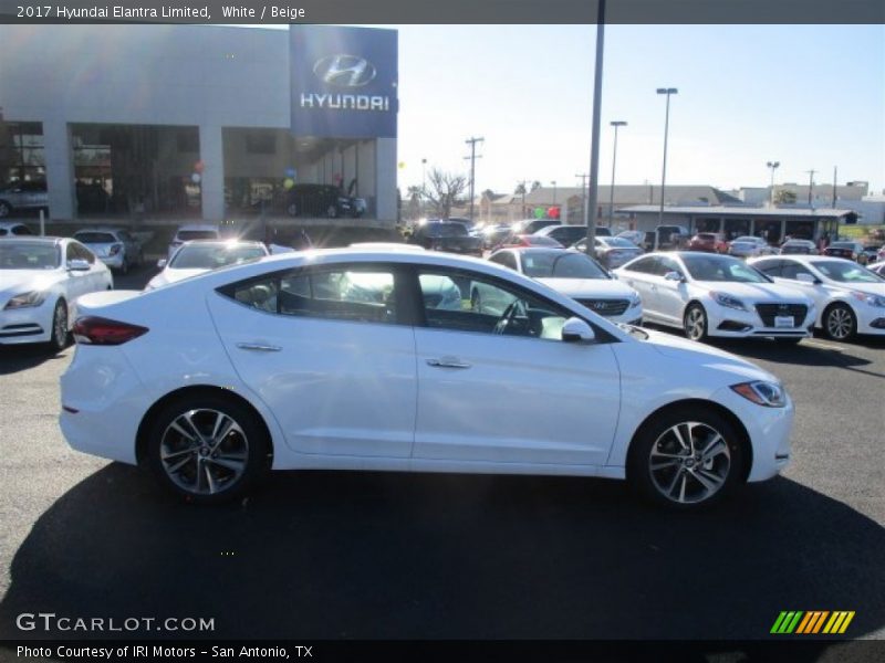 White / Beige 2017 Hyundai Elantra Limited