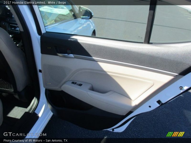 White / Beige 2017 Hyundai Elantra Limited
