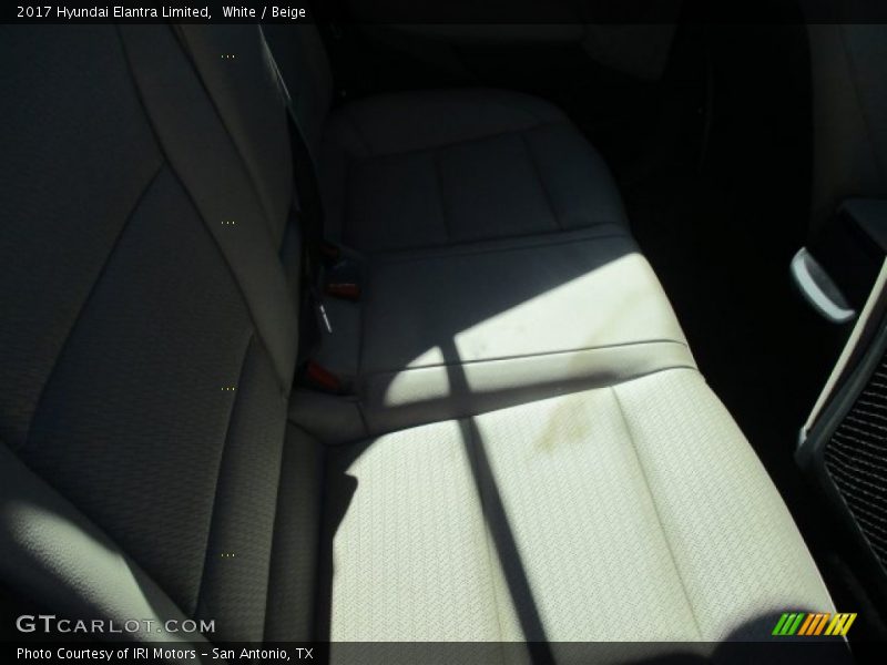 White / Beige 2017 Hyundai Elantra Limited