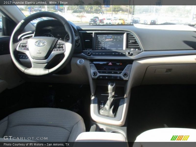 White / Beige 2017 Hyundai Elantra Limited