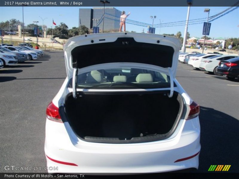 White / Beige 2017 Hyundai Elantra Limited