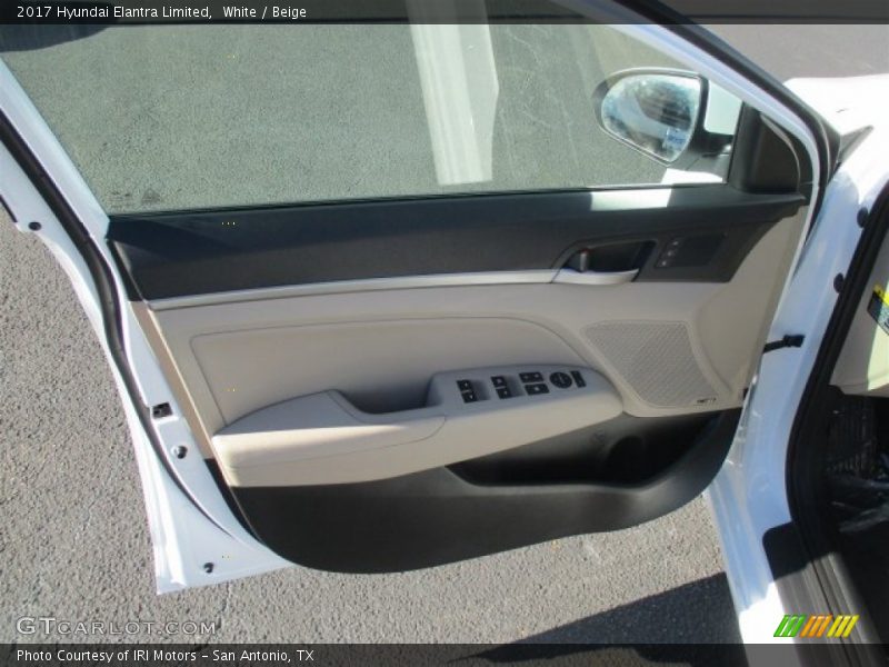 White / Beige 2017 Hyundai Elantra Limited