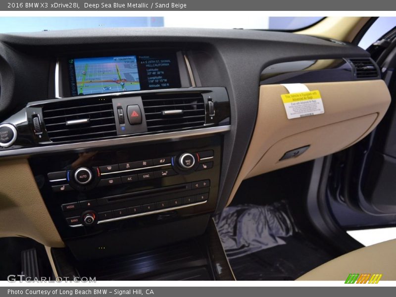 Deep Sea Blue Metallic / Sand Beige 2016 BMW X3 xDrive28i