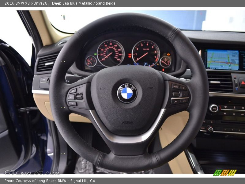 Deep Sea Blue Metallic / Sand Beige 2016 BMW X3 xDrive28i