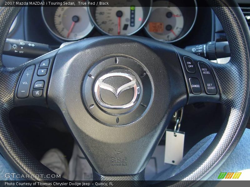 True Red / Black 2007 Mazda MAZDA3 i Touring Sedan