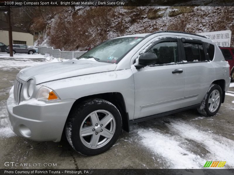 Bright Silver Metallic / Dark Slate Gray 2008 Jeep Compass Sport 4x4