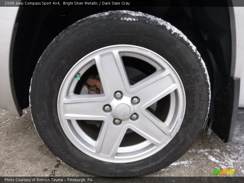 Bright Silver Metallic / Dark Slate Gray 2008 Jeep Compass Sport 4x4