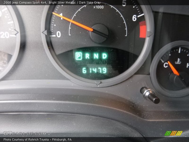 Bright Silver Metallic / Dark Slate Gray 2008 Jeep Compass Sport 4x4