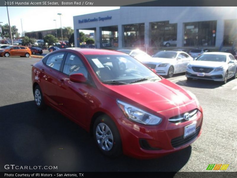 Boston Red / Gray 2016 Hyundai Accent SE Sedan