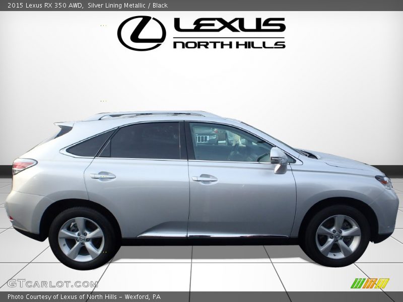 Silver Lining Metallic / Black 2015 Lexus RX 350 AWD