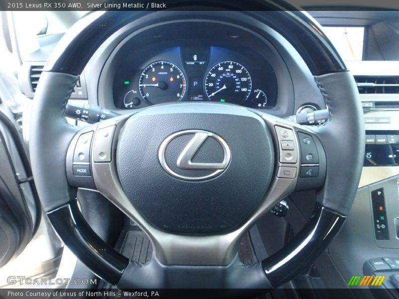 Silver Lining Metallic / Black 2015 Lexus RX 350 AWD