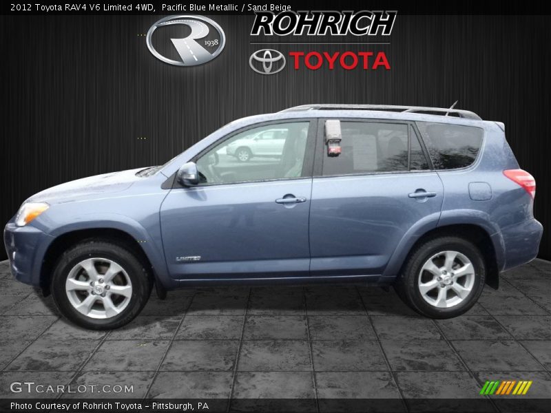 Pacific Blue Metallic / Sand Beige 2012 Toyota RAV4 V6 Limited 4WD