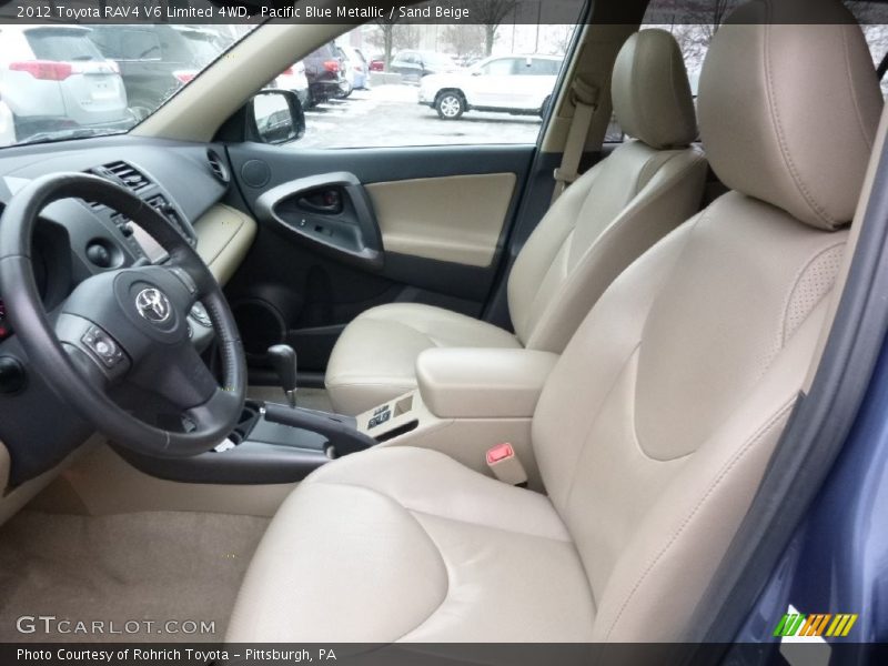 Pacific Blue Metallic / Sand Beige 2012 Toyota RAV4 V6 Limited 4WD