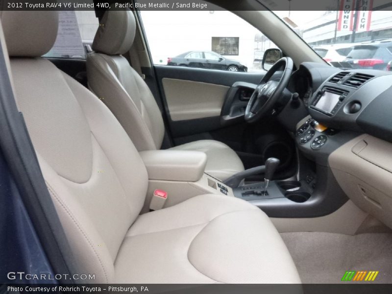 Pacific Blue Metallic / Sand Beige 2012 Toyota RAV4 V6 Limited 4WD