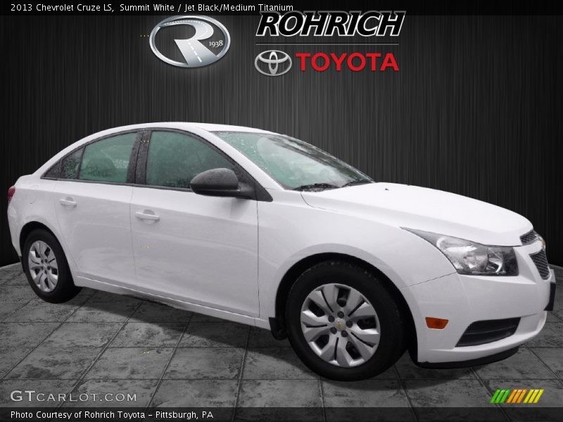 Summit White / Jet Black/Medium Titanium 2013 Chevrolet Cruze LS