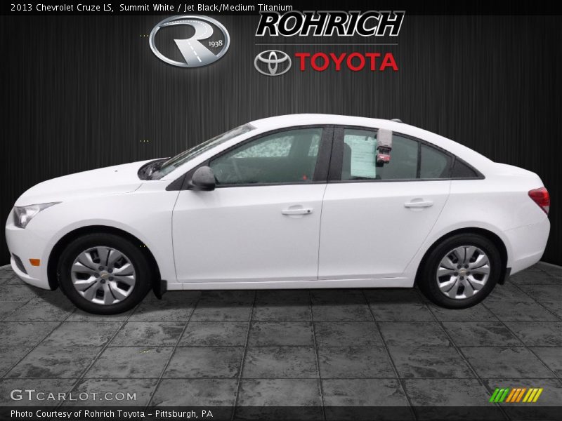 Summit White / Jet Black/Medium Titanium 2013 Chevrolet Cruze LS