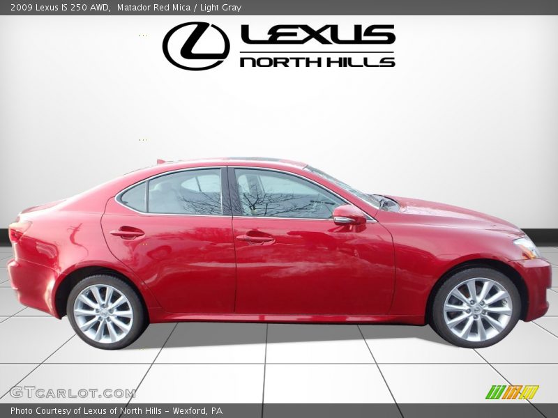 Matador Red Mica / Light Gray 2009 Lexus IS 250 AWD