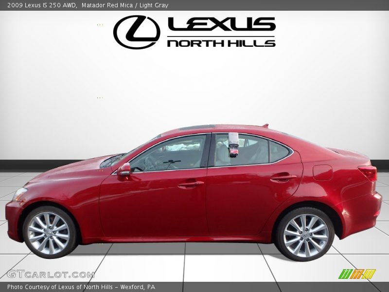 Matador Red Mica / Light Gray 2009 Lexus IS 250 AWD