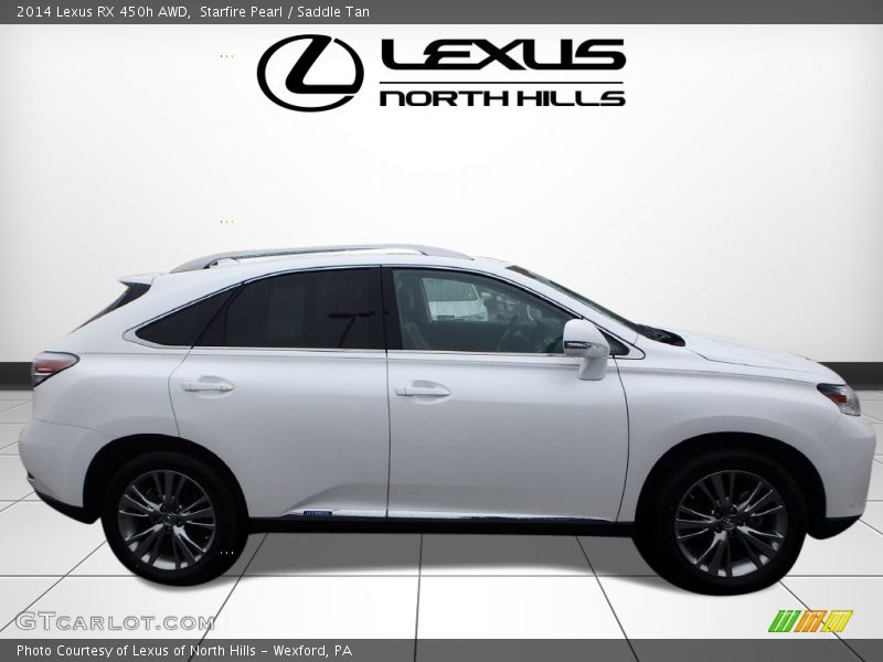 Starfire Pearl / Saddle Tan 2014 Lexus RX 450h AWD