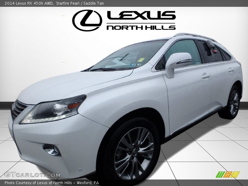 Starfire Pearl / Saddle Tan 2014 Lexus RX 450h AWD