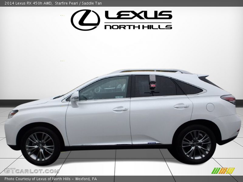 Starfire Pearl / Saddle Tan 2014 Lexus RX 450h AWD