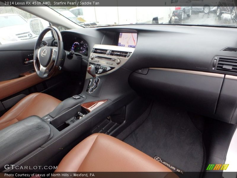 Starfire Pearl / Saddle Tan 2014 Lexus RX 450h AWD