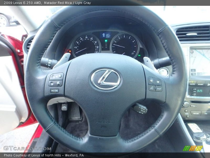 Matador Red Mica / Light Gray 2009 Lexus IS 250 AWD