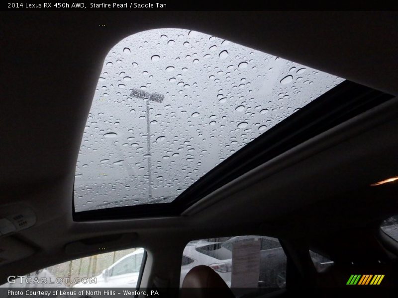 Starfire Pearl / Saddle Tan 2014 Lexus RX 450h AWD