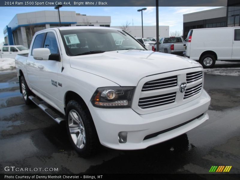 Bright White / Black 2014 Ram 1500 Sport Crew Cab 4x4